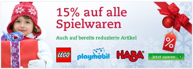 15 Prozent Rabatt auf Spielwaren bei www.thalia.de