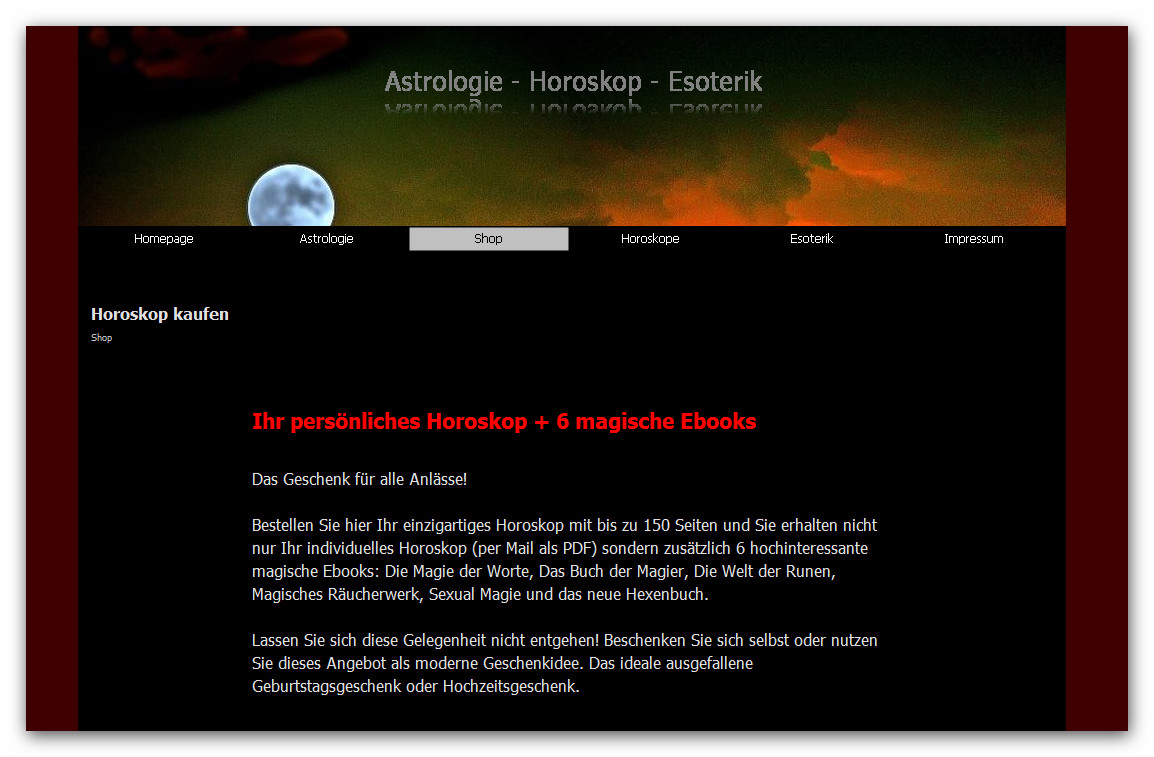 Persönliches Horoskop Persönliches Horoskop