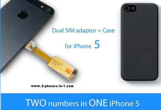 Dualsim Adapter iPhone 5  von 2-phones-in-1