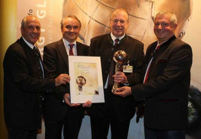 Energy Globe Gründer Ing. Wolfgang Neumann, Dr. Christoph Schaffer (GF ubitronix), Ing. Friedrich Ei