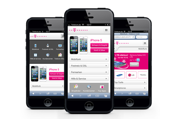 Die neue mobile Webseite der Telekom Die neue mobile Webseite der Telekom