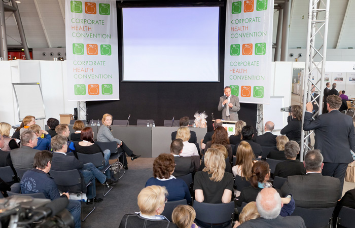 Volles Programm: Die Corporate Health Convention verfügtüber drei Praxisforen. Volles Programm: Die Corporate Health Convention verfügtüber drei Praxisforen.