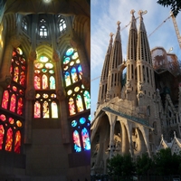 Die Sagrada Familia - innen und außen.