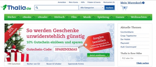 10 Prozent Rabatt bei www.thalia.de 10 Prozent Rabatt bei www.thalia.de