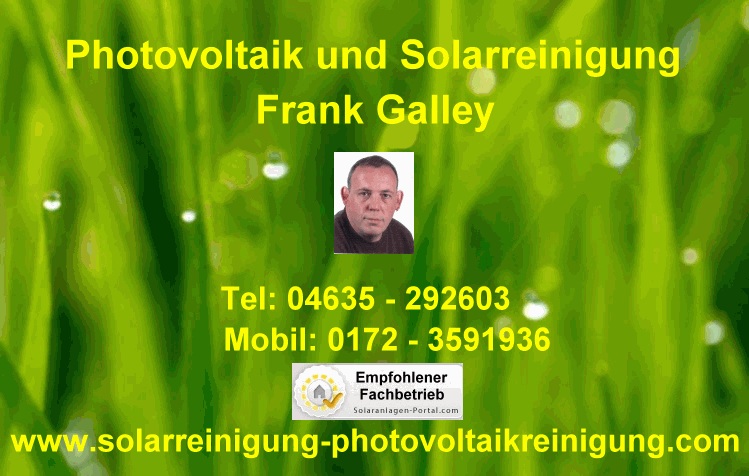 Solarreinigung Galley