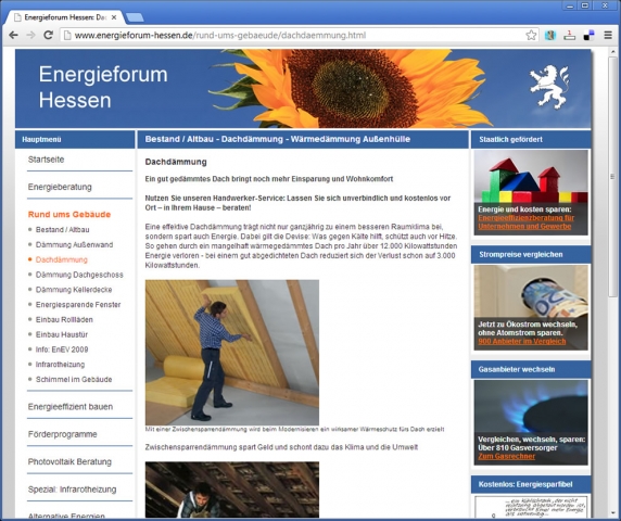Dachdämmung: Energie und Geld sparen, Raumklima verbessern. Informationen bietet das Onlineportal En Dachdämmung: Energie und Geld sparen, Raumklima verbessern. Informationen bietet das Onlineportal En