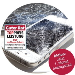 Die Zeitschrift?Guter Rat? zeichnete den myphoneschutz der EWP in diesem Jahr als Smartphone- und Ta Die Zeitschrift?Guter Rat? zeichnete den myphoneschutz der EWP in diesem Jahr als Smartphone- und Ta