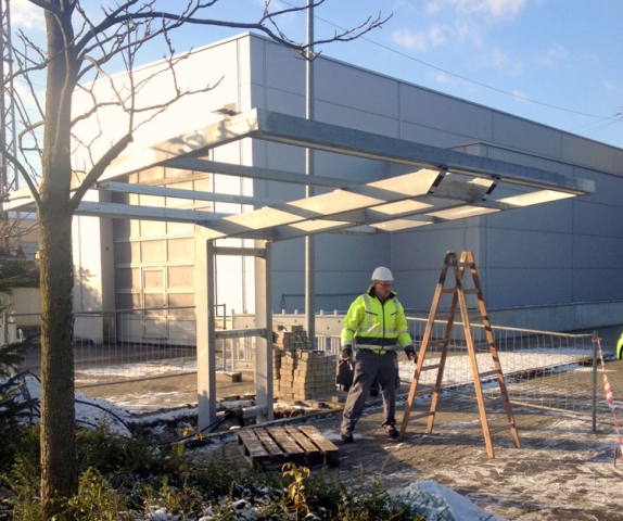 Stadtwerke Osnabrück mit Carport von Petring Energietechnik. www.solardeck.de