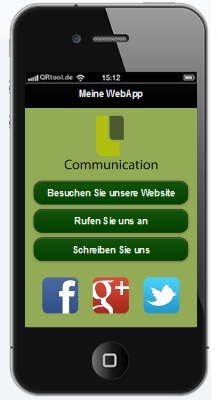 Eine mit QRtool.de erstellte WebApp Eine mit QRtool.de erstellte WebApp