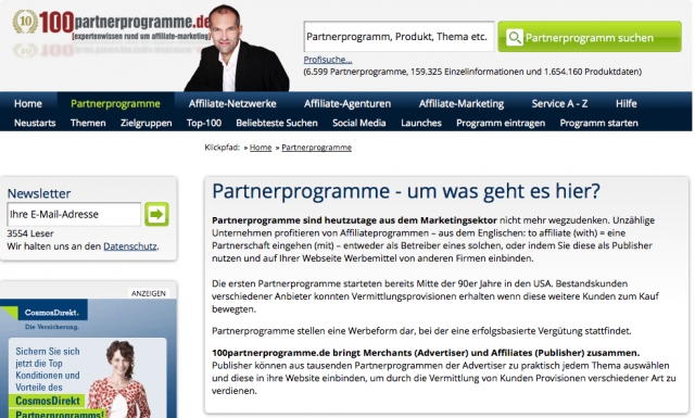 Seit 10 Jahren berichtet 100partnerprogramme.deüber Geld verdienen im Internet Seit 10 Jahren berichtet 100partnerprogramme.deüber Geld verdienen im Internet