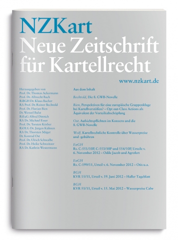 NZKart - Neue zeitschrift für Kartellrecht