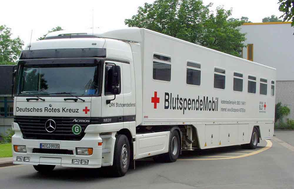 Blutspende-Mobil in der Waterfront (c) DRK-Blutspendemobil Blutspende-Mobil in der Waterfront (c) DRK-Blutspendemobil