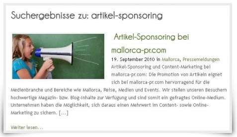 Artikel-Sponsoring Artikel-Sponsoring
