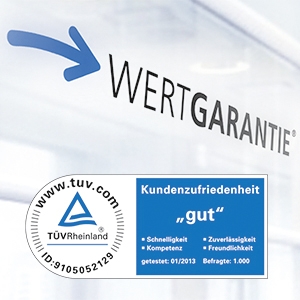 Wertgarantie erneuert Zertifizierung: Note 1,79 Wertgarantie erneuert Zertifizierung: Note 1,79