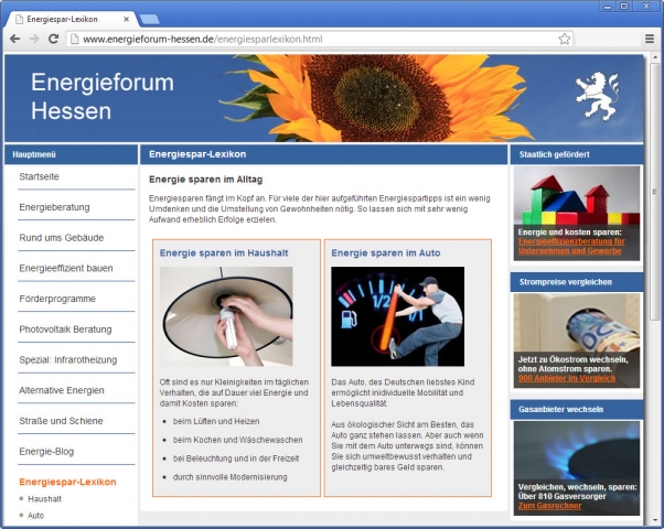 Stromsparen: Das Energiesparlexikon des Energieforum-Hessen.de zeigt, wie es geht. Stromsparen: Das Energiesparlexikon des Energieforum-Hessen.de zeigt, wie es geht.