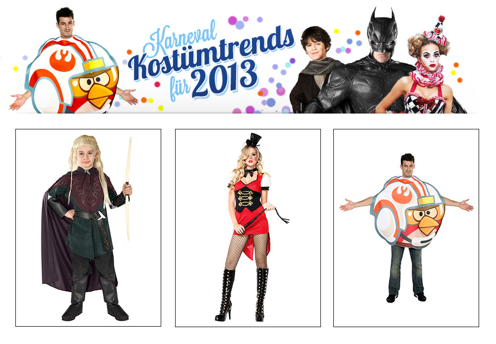 maskworld.com präsentiert die Karneval-Kostümtrends 2013