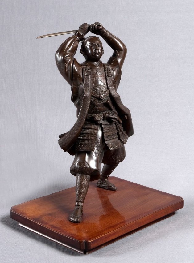 Auktion Japan Meiji-Zeit Samurai in Bronze Auktion Japan Meiji-Zeit Samurai in Bronze