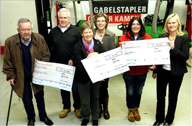 Spendenübergabe von je € 11.900,- an 3 karitative Organisationen Spendenübergabe von je € 11.900,- an 3 karitative Organisationen