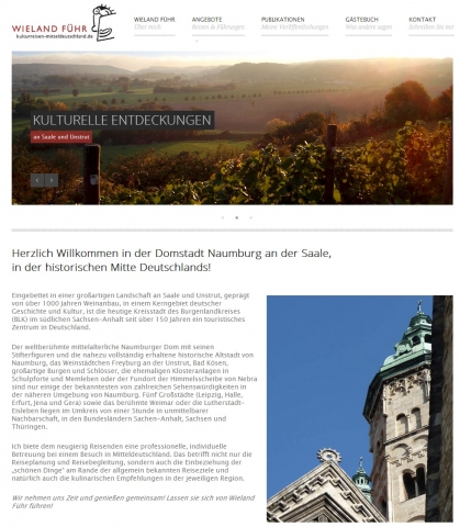 Kulturreisen Mitteldeutschland mit Wieland Führ Kulturreisen Mitteldeutschland mit Wieland Führ