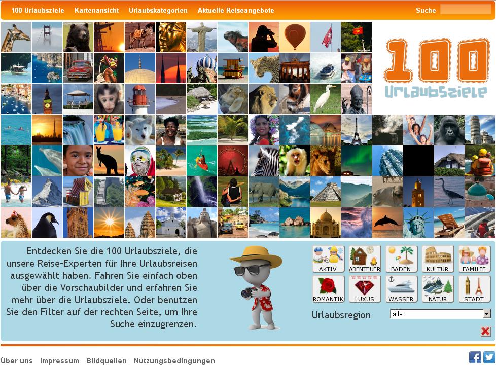 Urlaubsideen und spannende Inspirationen: www.100Urlaubsziele.de