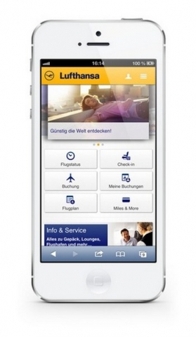 Lufthansa mobiles Portal