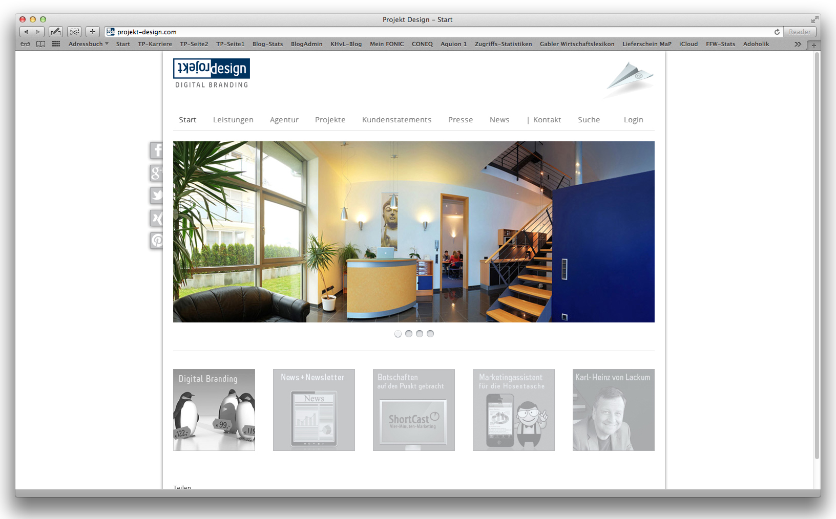 Neue Homepageüberzeugt mit Klarheit und Transparenz bei Inhalten und Design