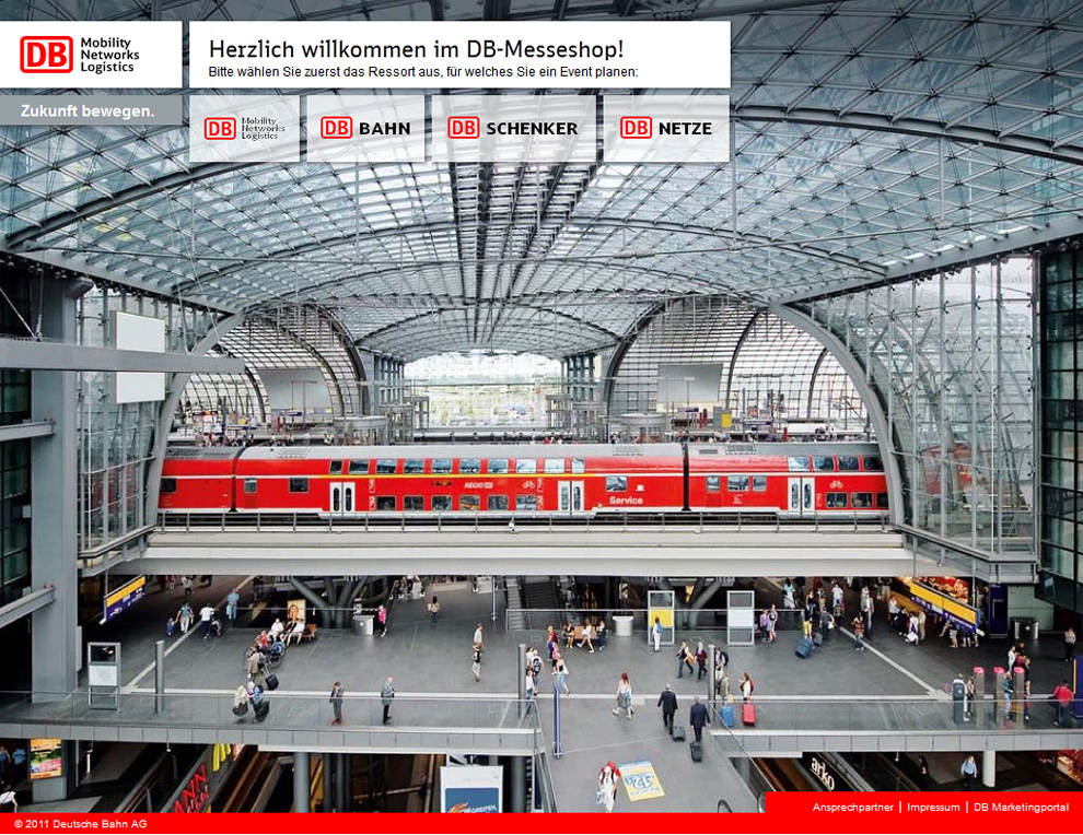 Individuell erstellter DB-Messeshop Individuell erstellter DB-Messeshop