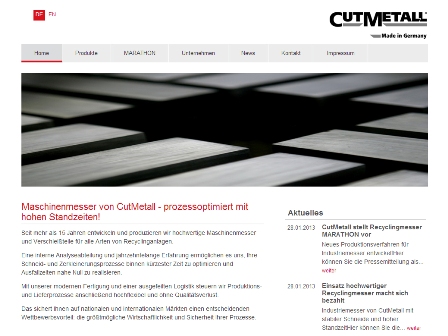 Der neue Webauftritt der CutMetall komponenten GmbH