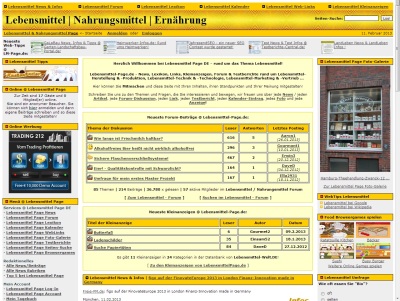 Lebensmittel-Page.de - News, Lexikon, Links, Kleinanzeigen, Forum & Testberichte zu Lebensmitteln
