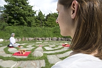 Meditation im Labyrinthgarten