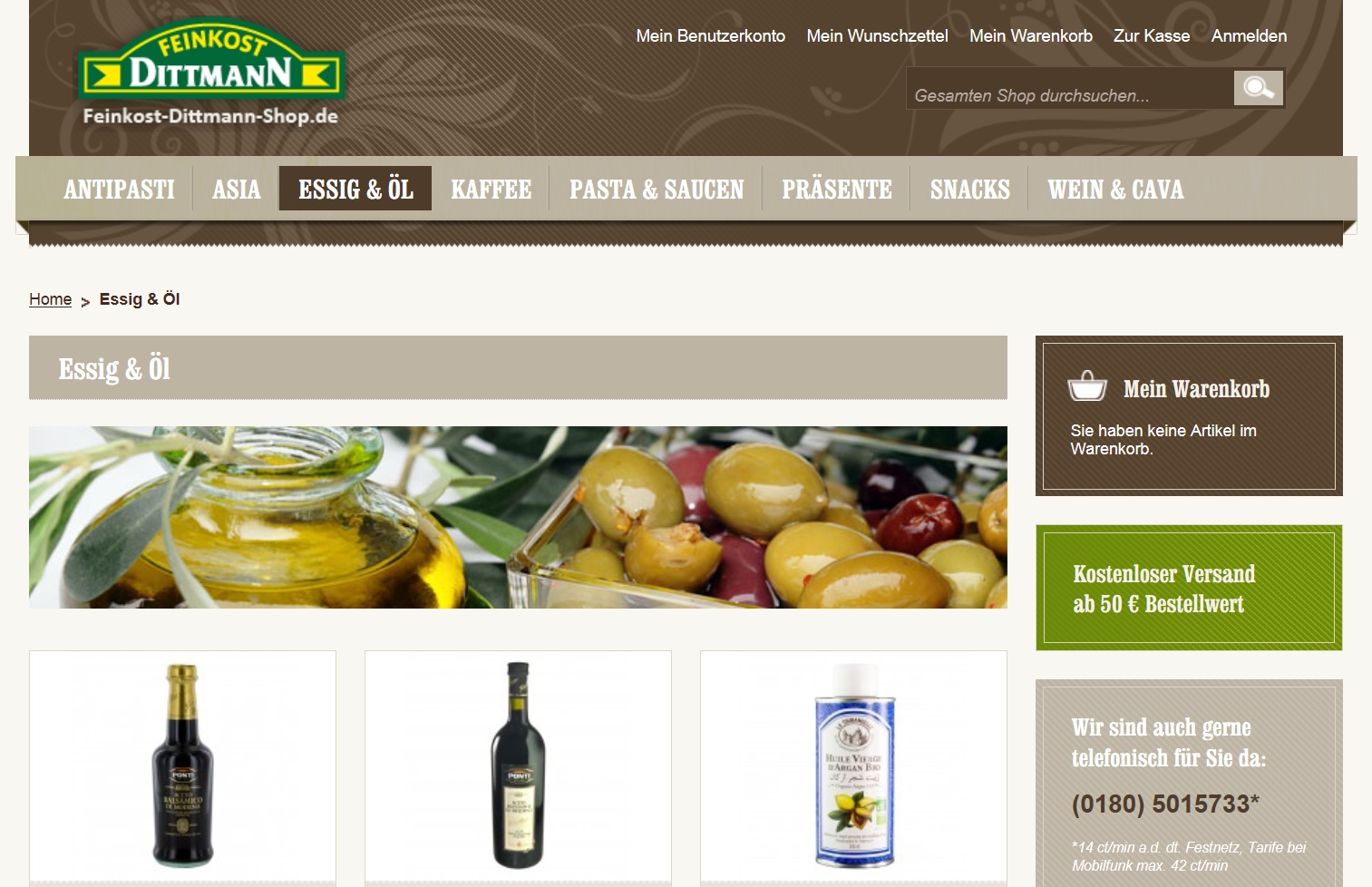 Der neue Online-Shop von Feinkost Dittmann unter www.feinkost-dittmann-shop.de Der neue Online-Shop von Feinkost Dittmann unter www.feinkost-dittmann-shop.de