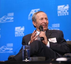 Professor Lawrence Summers sprach im Rahmen eines Keynote Luncheon. Foto: HKTDC. Professor Lawrence Summers sprach im Rahmen eines Keynote Luncheon. Foto: HKTDC.
