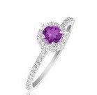 Diamantring mit einem Amethyst Diamantring mit einem Amethyst
