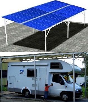 Photovoltaikschutzdach für Wohnmobile Photovoltaikschutzdach für Wohnmobile
