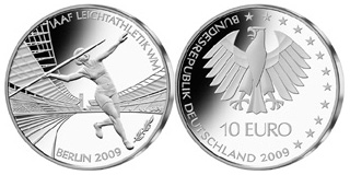 10-Euro-Gedenkmünze „IAAF Leichtathletik-WM Berlin 2009“ 10-Euro-Gedenkmünze „IAAF Leichtathletik-WM Berlin 2009“