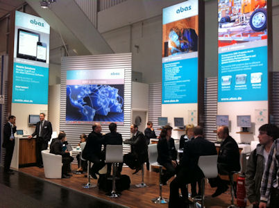 HannoverMesse, Messestand der ABAS Software AG in Halle 7, Stand A25