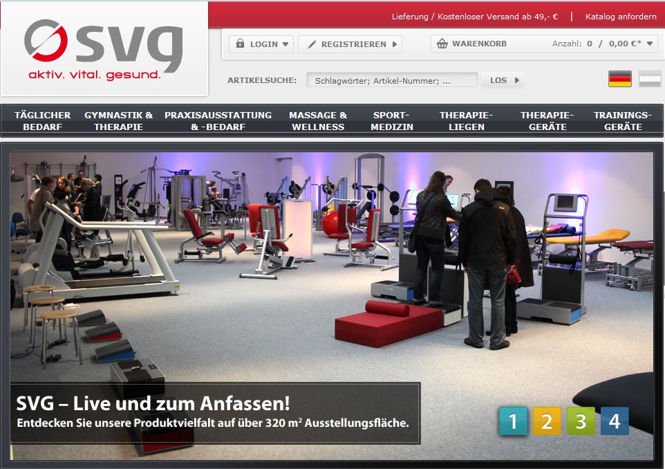 Erfolgreicher Relaunch des Onlineshops www.svggermany.de Erfolgreicher Relaunch des Onlineshops www.svggermany.de
