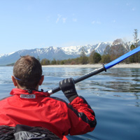 Mit dem Kajak auf dem Baikalsee. Foto: Werner Friedli Mit dem Kajak auf dem Baikalsee. Foto: Werner Friedli