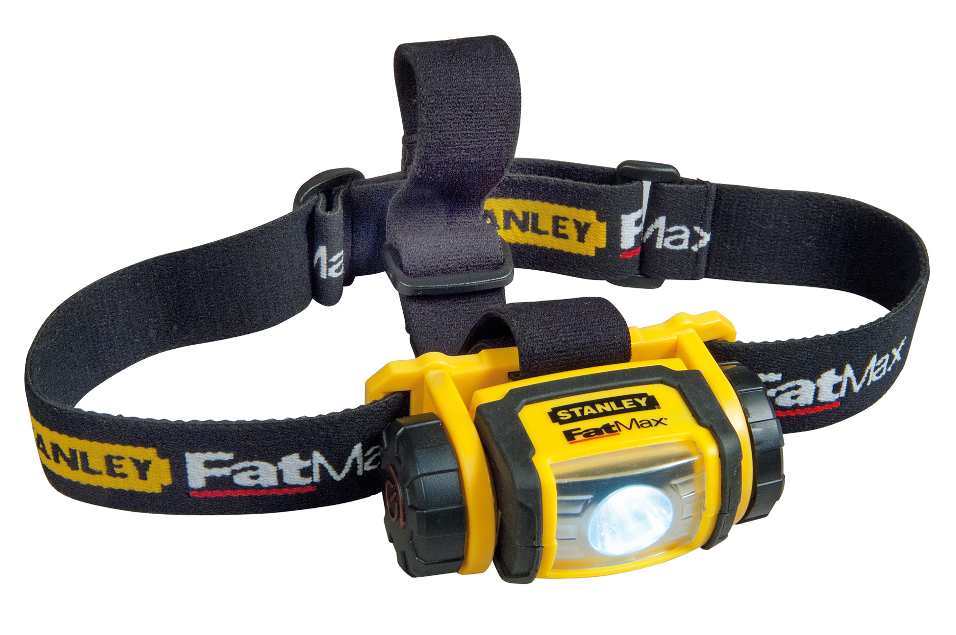 Mit 80 Lumen reicht die in mehreren Positionen verstellbare FatMax Kopflampe FMHT0-70767 von Stanley