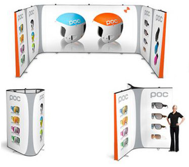 Als mobiler Messestand ist die Expand LinkWall ultraflexibel und an alle Aufbaubedingungen anpassbar Als mobiler Messestand ist die Expand LinkWall ultraflexibel und an alle Aufbaubedingungen anpassbar