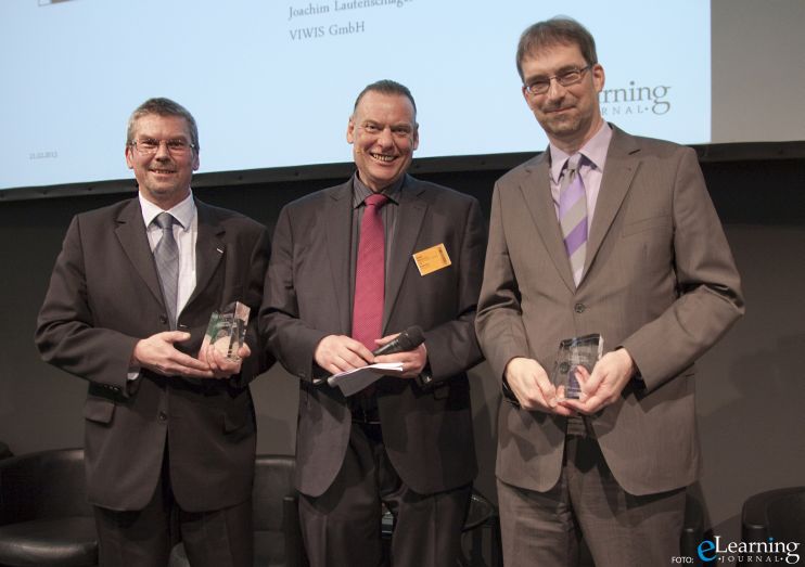 v.l.n.r.: J. Lautenschlager, VIWIS GmbH; F. Siepmann, eLearning Journal, H. Stürmer, SGD