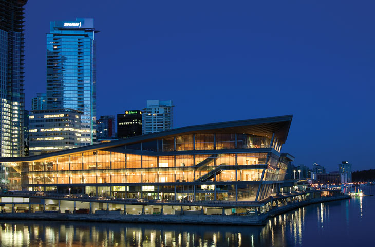 Vancouver Convention Centre at night Vancouver Convention Centre at night