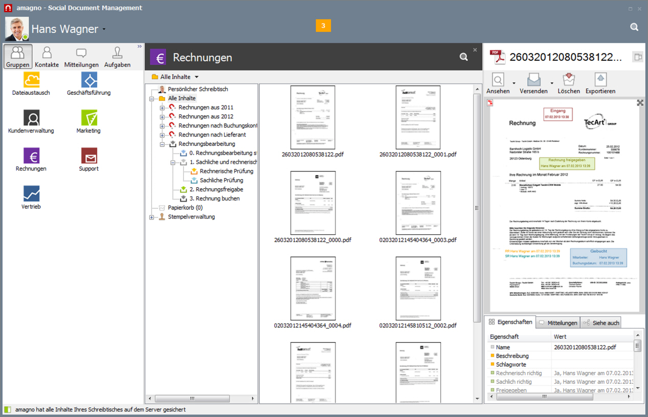 amagno Windows Client des magnetischen Dokumentenmanagement