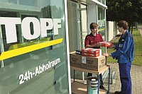 Kundenservice: Im zugangsgesicherten „Raum 24“ von Topf können Stammkunden auch kurzfristig bestellt