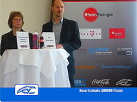Christiane Wicht-Stieber und Kai Meesters bei der Pressekonferenz in Bonn