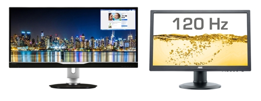 Monitore von Philips und AOC präsentieren sich auf der CeBIT gemeinsam. Monitore von Philips und AOC präsentieren sich auf der CeBIT gemeinsam.