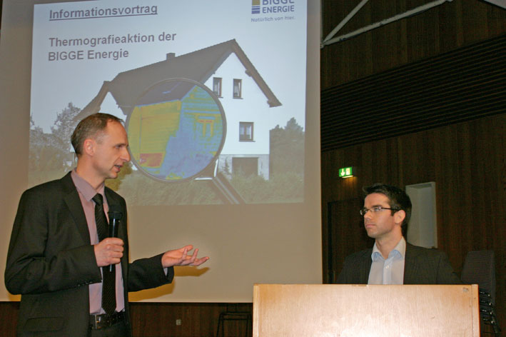 Infoabend von Bigge Energie mit Experen zum Thema Energiesparen.