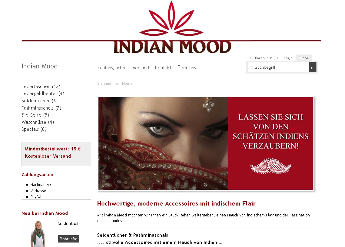 Onlineshop von Indian Mood Onlineshop von Indian Mood