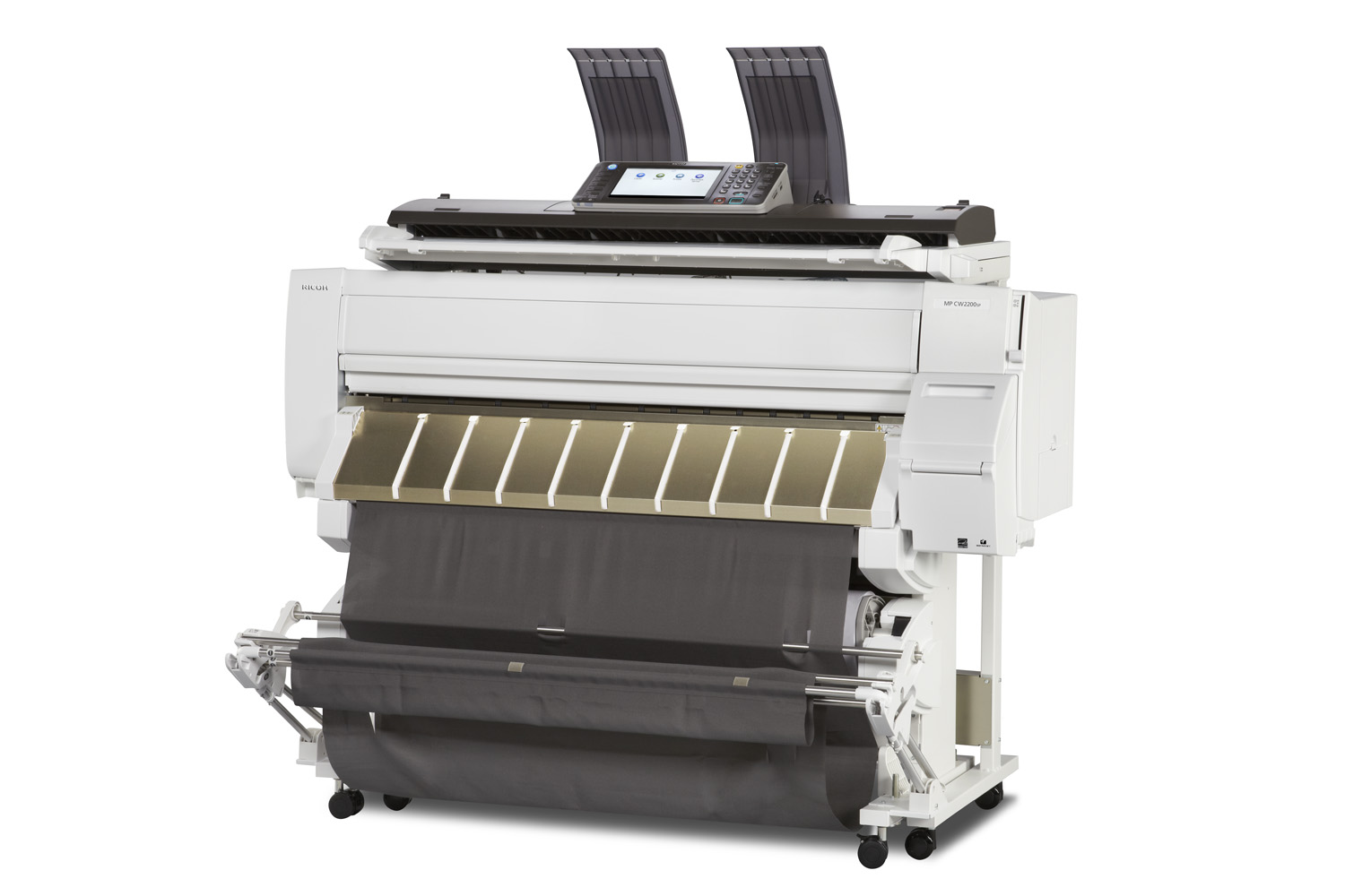 Der MP CW2200SP ist Ricohs erstes Farb-Großformatsystem. Der MP CW2200SP ist Ricohs erstes Farb-Großformatsystem.