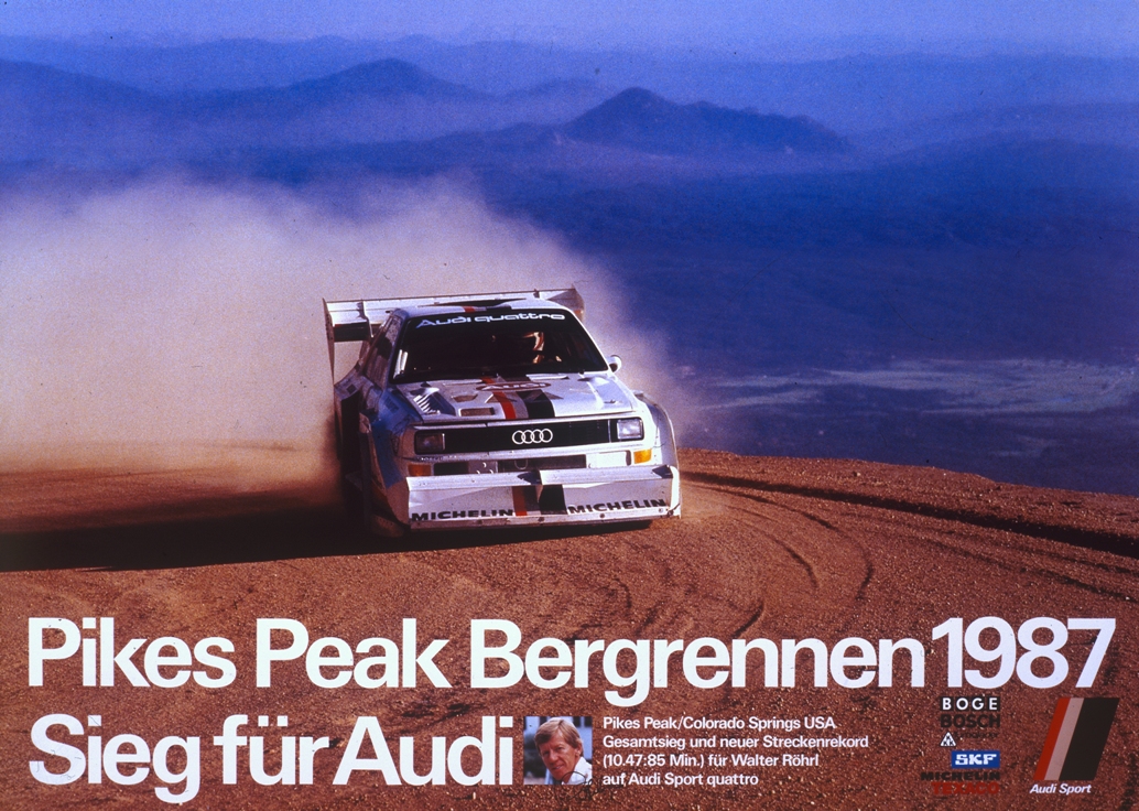 Pikes Peak und Walter Röhrl auf Audi Pikes Peak und Walter Röhrl auf Audi